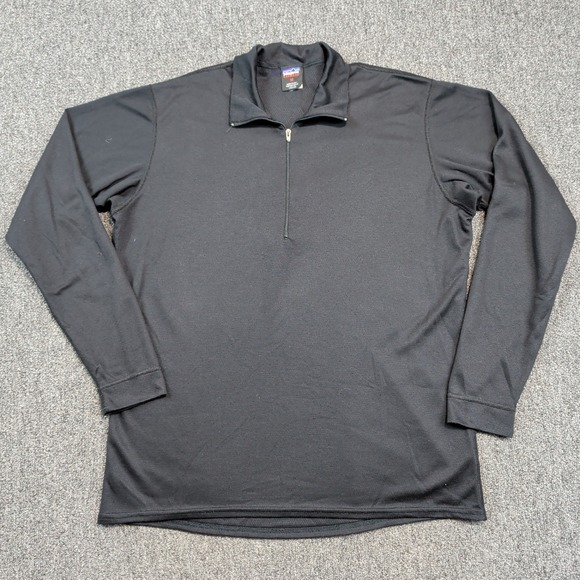 Patagonia Vintage Capilene 1/4 Zip Pullover Medium Black Gorpcore Hiking Top USA — photo 2